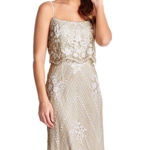 Adrianna Papell Sequin Lace Mermaid Gown